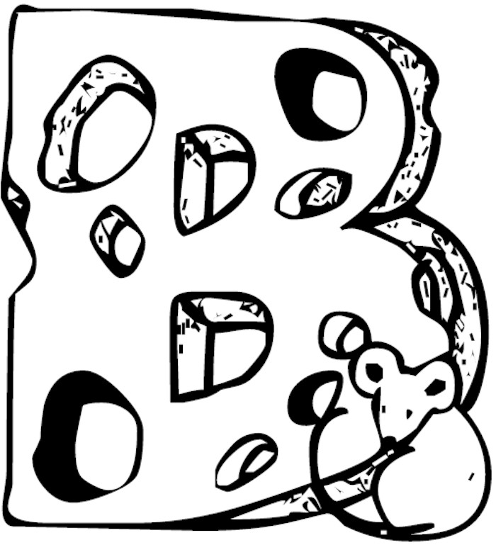 b words coloring pages - photo #11